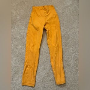 Lululemon Orange Wunder Train High Rise legging